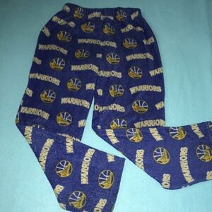 𝅺NBA Warriors sleepwear soft fleece elastic waistband pajama pants size S